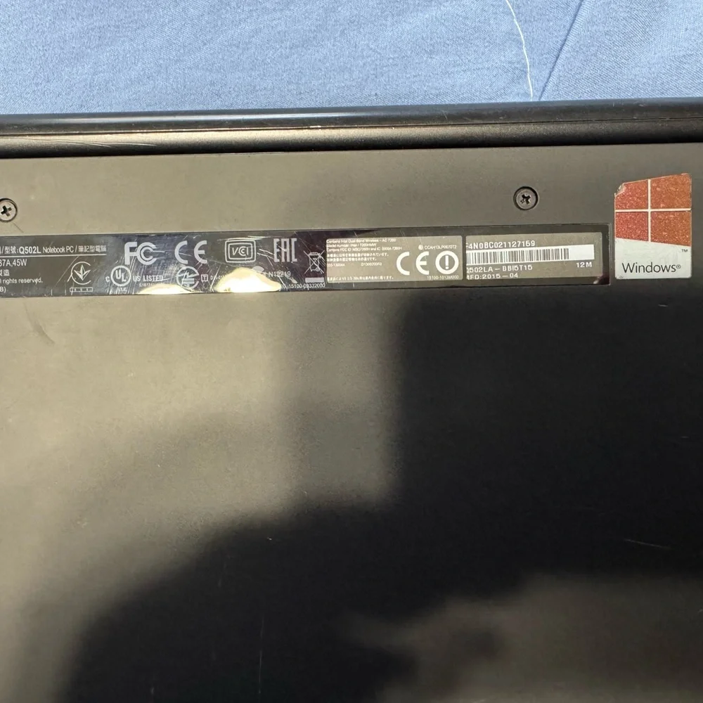 ASUS Sleek Black Laptop